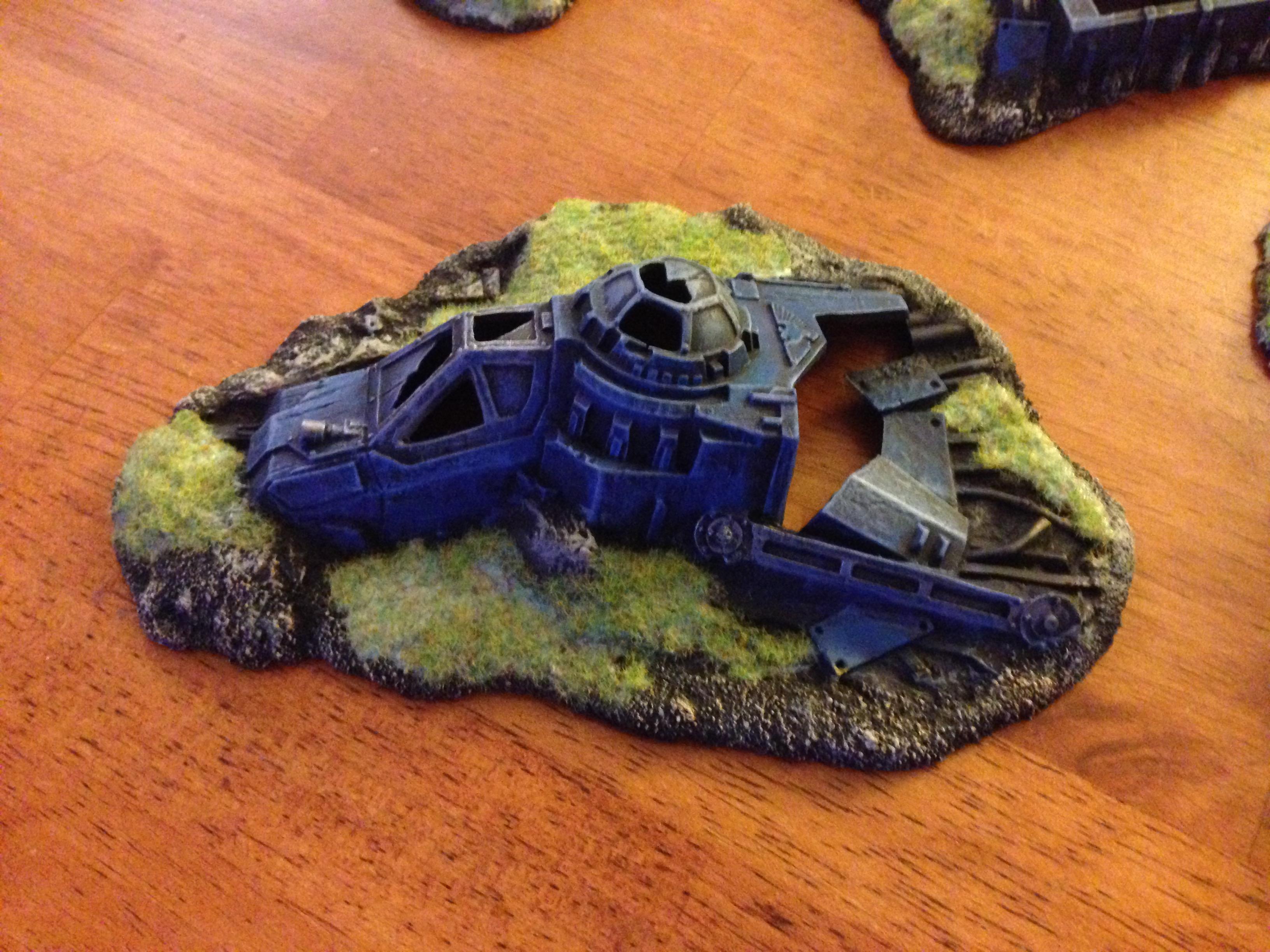 Décor Warhammer 40k - Epave Aquila Lander - Terrain Space Marines Ultramarines